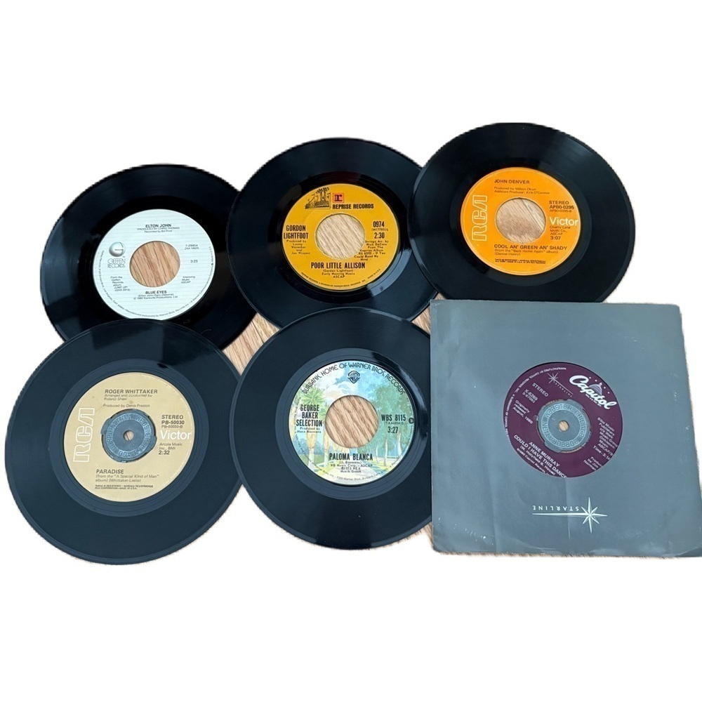 Vintage Record 45 Bundle Lot Anne Murray Paloma Blanca George Baker John Denver